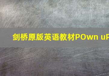 剑桥原版英语教材POwn uP